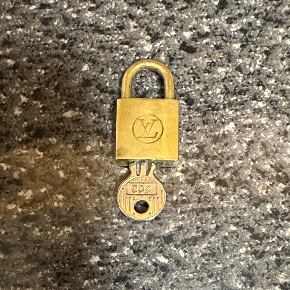 Louis Vuitton Gold Padlock with Key #202